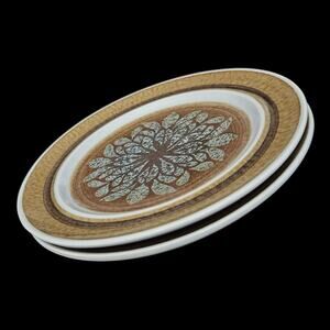 Franciscan Madeira Brown Floral Salad Plates Set of 2 USA Earthenware